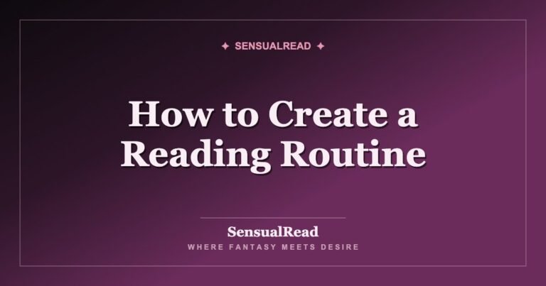 How to Create a Reading Routine — SensualRead